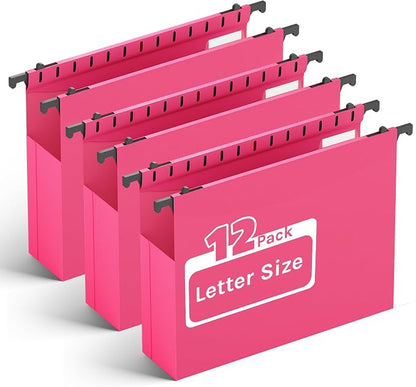 Ansook Hanging File Folders Letter Size Extra Capacity, Heavy Duty 2" by Ansook