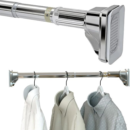 Stainless Steel Adjustable Closet Rod, No-Drill Installation, Heavy-Duty by Aglaiprty