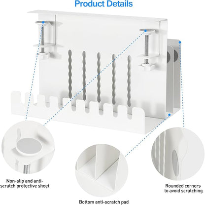 MAXECHO Desk Side Storage, Under Desk Laptop Mount, Table Side Hanging File - Image 4