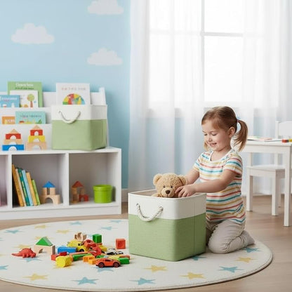 Cube Storage Bins, Collapsible Fabric Storage Cubes Bins, 11 Inch Cube Storage - Image 5