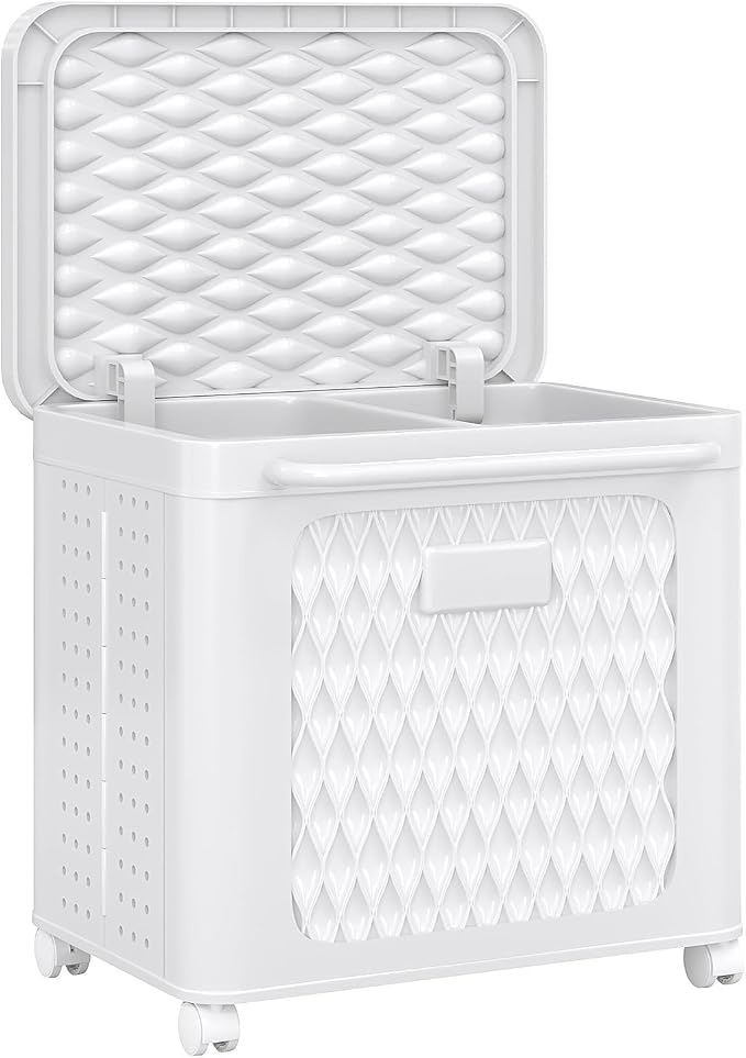 WESAPPINC 55L Collapsible Large Laundry Hamper, Plastic Laundry Basket by WESAPPINC