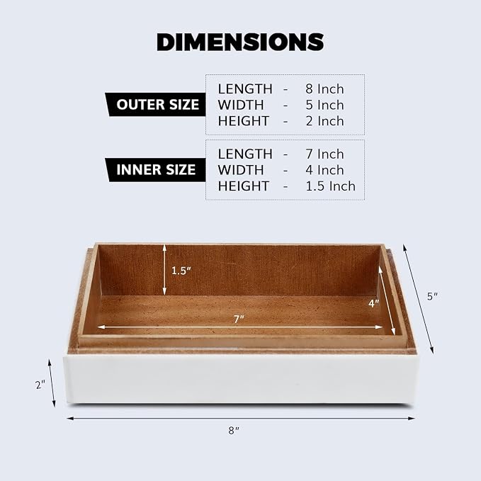Handicrafts Home Black and White Decorative Storage Box - Image 2
