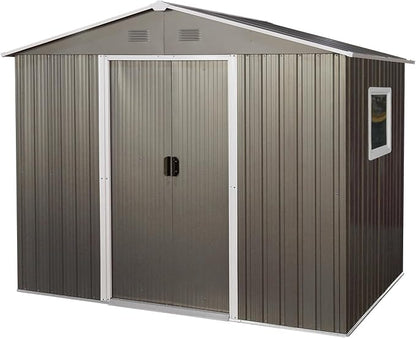 Outdoor Metal Storage Shed Window Ventilation Foundation Frame Waterproof by WEALTHGIRL