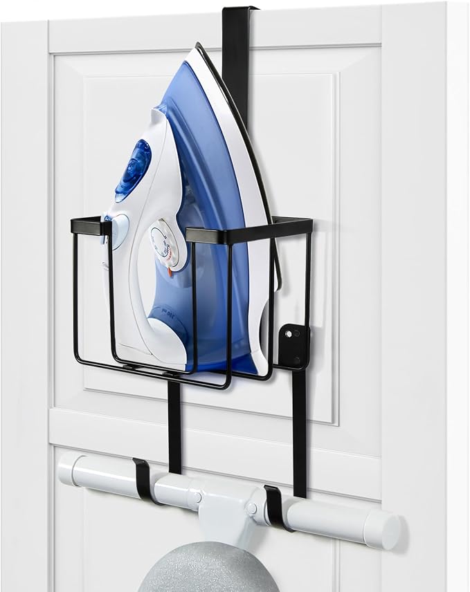 ORLESS Over The Door/Wall Mount Ironing Board Hanger, Laundry Room Iron and by Unknown