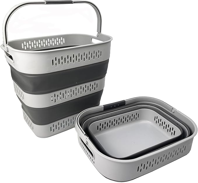 SAMMART 40L Collapsible Plastic Laundry Basket - Image 2