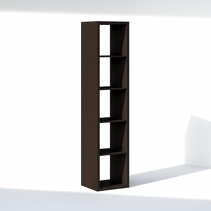 Furinno Cubic Extra Thick 5-Cube Closet Organizers and Storage, Dark Oak | 14.6 - Image 7