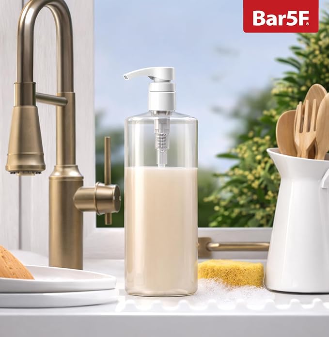 Bar5F Pump Bottle Empty for Shampoo Conditioner Body Wash Lotion BPA-Free - Image 7