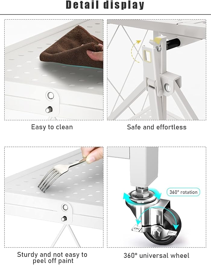 3-Tier Foldable Standing Shelf Units - Image 6