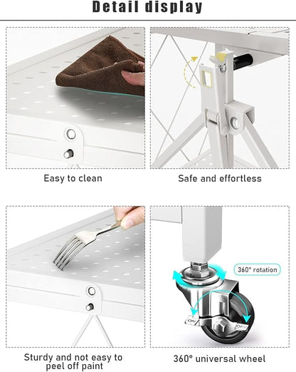 3-Tier Foldable Standing Shelf Units - Image 6