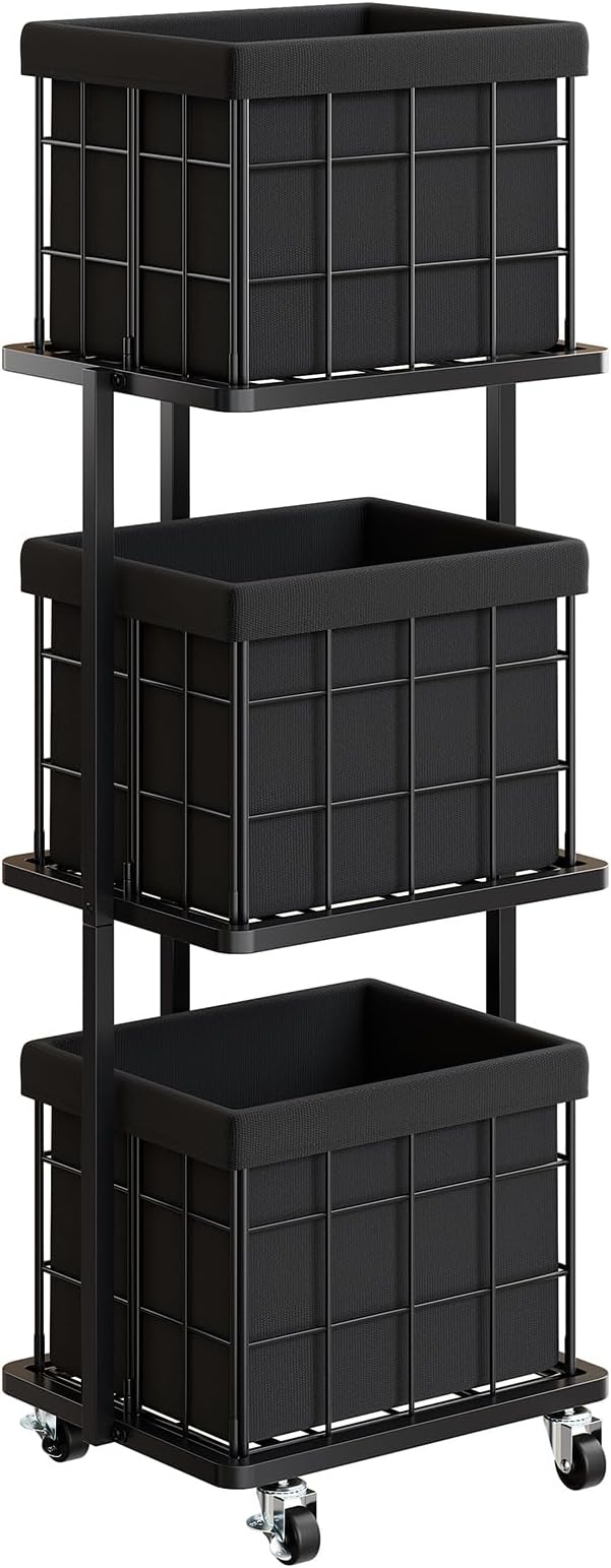 120L Vertical Rolling Laundry Hamper by Unknown