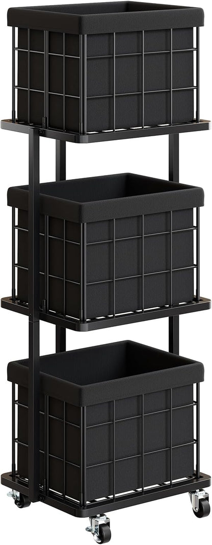 120L Vertical Rolling Laundry Hamper by Unknown