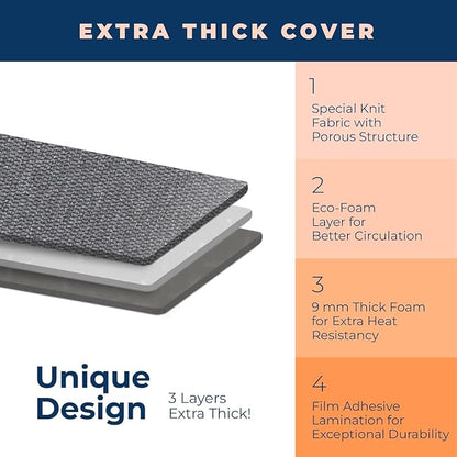 Ironing Board with Iron Rest, Iron Board with 3 Layers Extra Thick Cover - Image 2