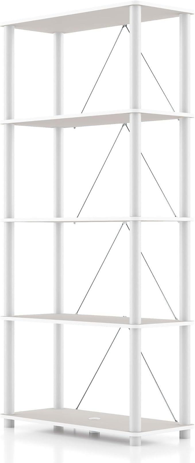 Homes: Inside + Out Apexa Modern 5-Tier Wide Shelving Units, Collectibles by HOMESInsideOut