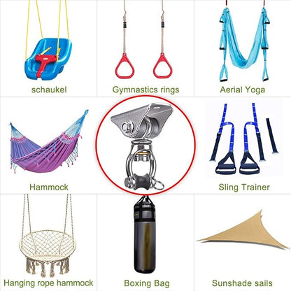 SELEWARE Silent Swing Hanger Heavy Duty Bearing Swing Hooks 1 Pack | 360° - Image 2