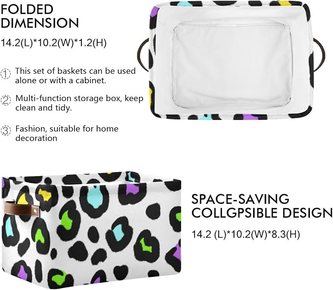 ZAZYXTJ Leopard PrintStorage Basket - Image 2
