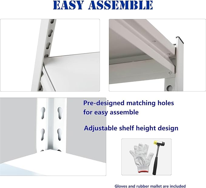 Garage Shelving Adjustable 3 Tier Heavy Duty Metal Storage Shelves Adjustable - Image 4