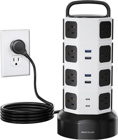 Power Strip Tower Surge Protector by JACKYLED
