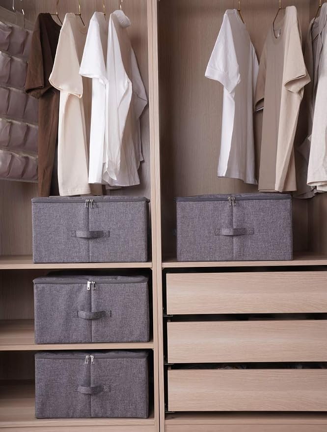 iwill CREATE PRO Pack of 2, Fabric Folding Washable Clothes Storage Boxes - Image 4