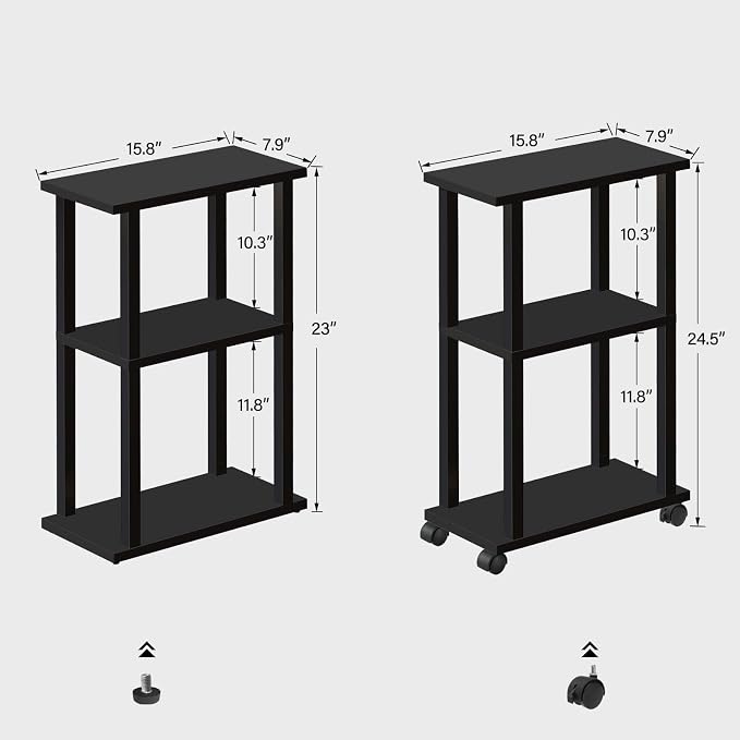 TUTOTAK Small Side Table, Narrow End Table, Bedside Table, Couch Side Table - Image 3