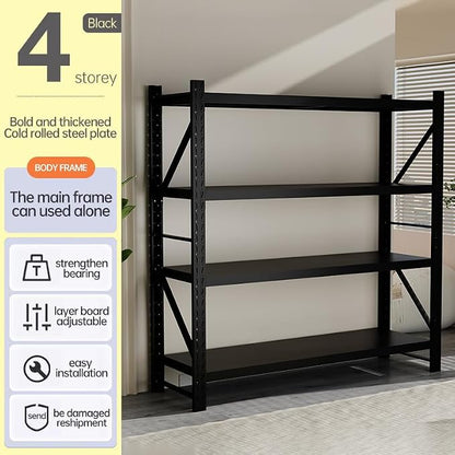 Heavy Duty Warehouse Shelving 4-Tier Industrial Steel Storage Shelves, 2600LB - Image 3