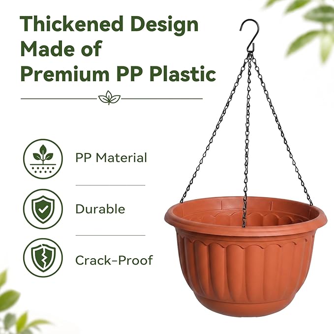 YIKUSH 12 Inch Hanging Planters - Image 5