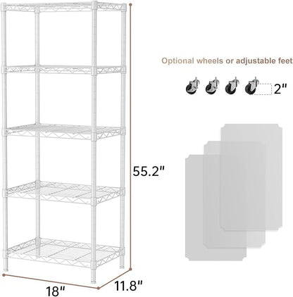 SINGAYE 5 Small Wire Shelves Kitchen Pantry Close Home Organizers and Storage - Image 3
