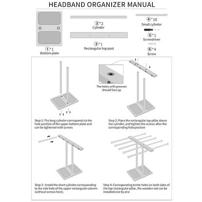 POVETIRE Headband Holder Stand Bow Organizer - Image 7