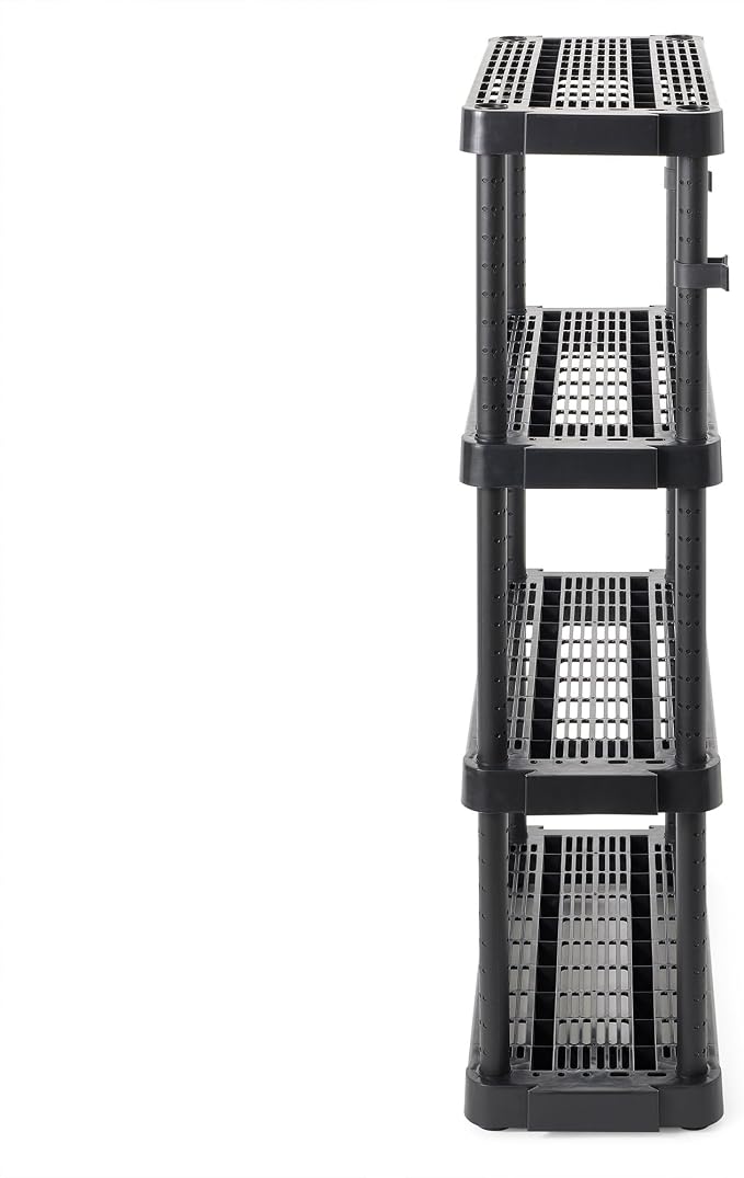 Gracious Living 4 Shelf Adjustable Height Medium Duty Storage Unit 14 x 32 x - Image 8