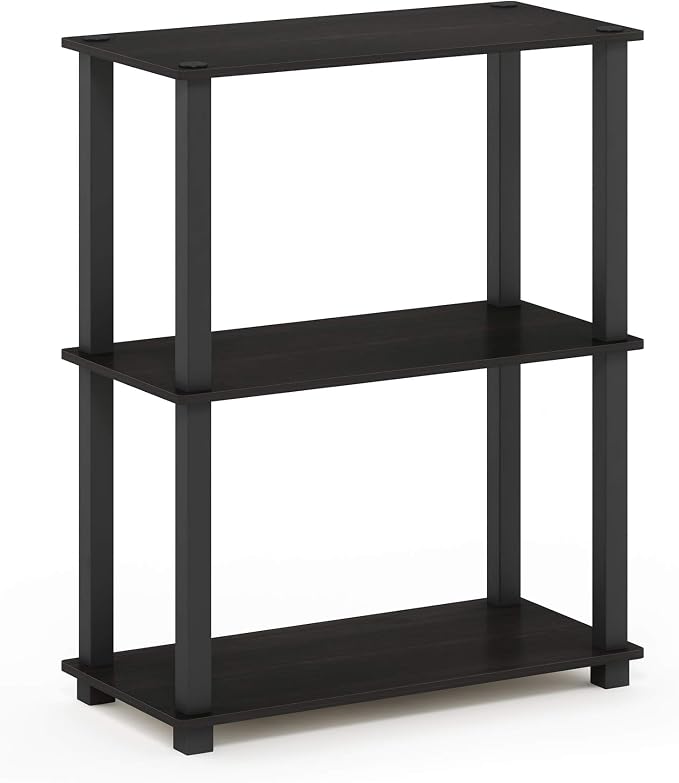 Furinno TURN-S-TUBE Storage Shelves, 3-Tier Book Shelf, Corner Shelf, Toolless - Image 6