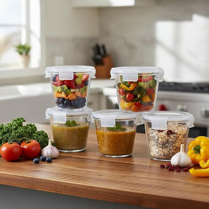 H.JSS WDJS 3Cup Round Glass Food Storage Containers - Image 4