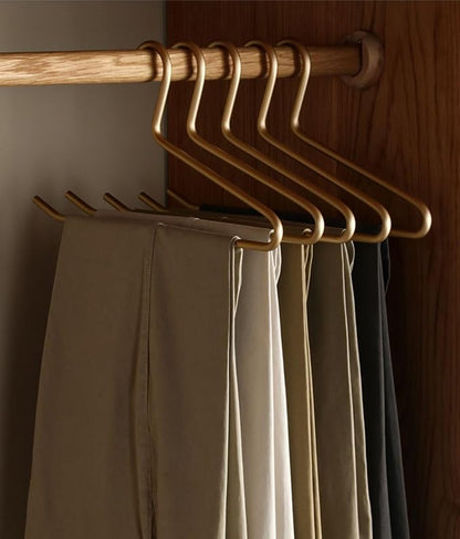 Premium Matte Gold Aluminum Pants Hanger 10 Pack, 13.7” Extra Smooth & Durable - Image 3
