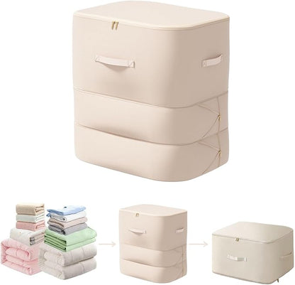Ultra Space Saving Self Compression Organizer, 2025 New 3-Layer Zipper Large by JUPITERWARRIOR