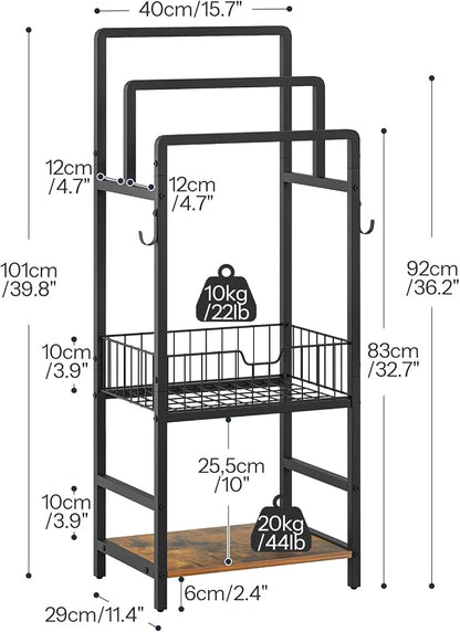 HOOBRO Freestanding Towel Rack for Small Bathroom, 3-Tier Towel Holder - Image 5