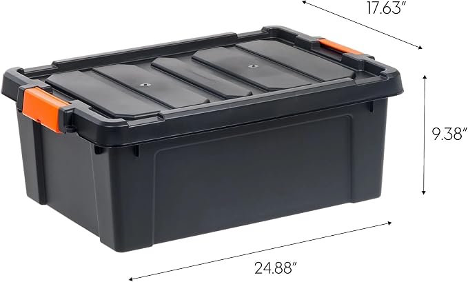 48Qt/12 Gal. Heavy Duty Plastic Storage Bin - Image 2
