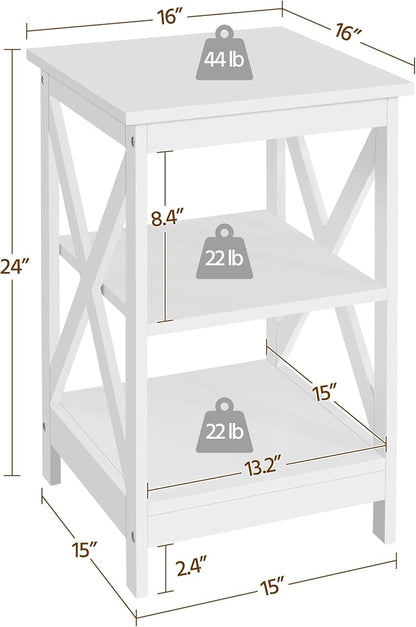 Yaheetech End Tables Set of 2, 3-Tier Side Tables - Image 3