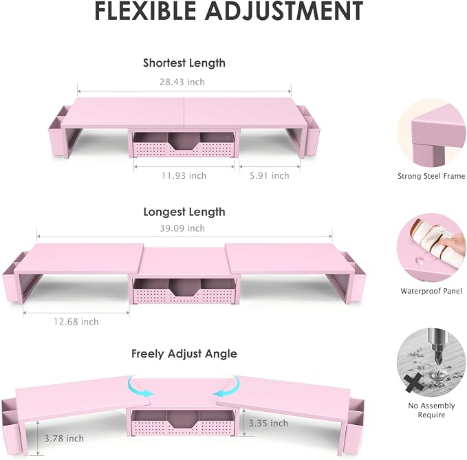 OPNICE Pink Desk Organizers and Accessories - Image 3