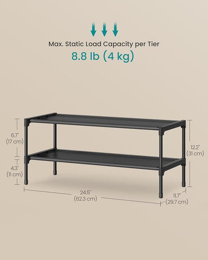 SONGMICS Shoe Rack, Space-Saving, Metal Frame | Space-Saving Shoe Storage - Image 3
