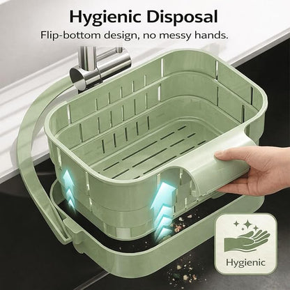 Foldable Hanging Kitchen Sink Drain Basket, 2-in-1 Foldable Sink Colander - Image 4