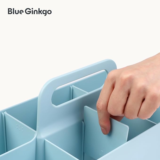 BLUE GINKGO Stackable Organizer Caddy – Korean-Made Portable Tote - Image 7