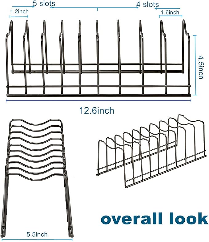 Pot Lid Organizer, Pot Lid Rack Holder, Rest Cutting Board, Pots & Pans - Image 5