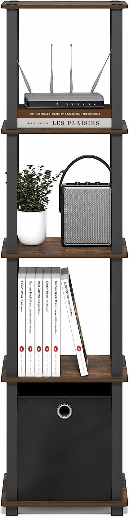 Furinno Turn-N-Tube Book Shelf, 5-Tier Square Open Frame Display Shelf - Image 5
