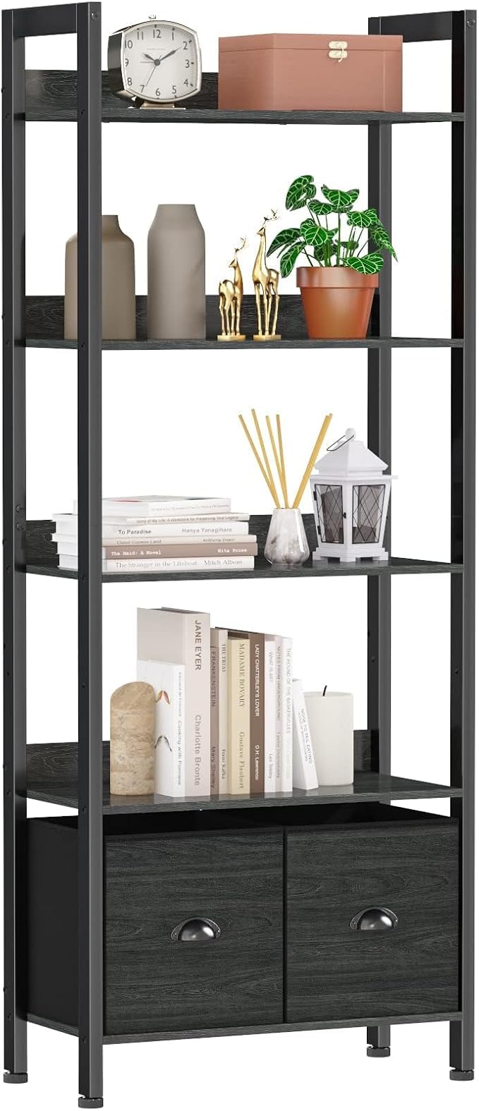 Furologee 5-Tier Bookshelf, Tall Bookcase by Furologee