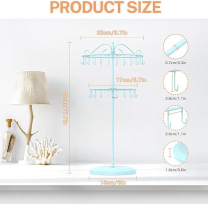 iDavosic.ly 2 Tier Rotating Necklace Holder Organizer - Image 3