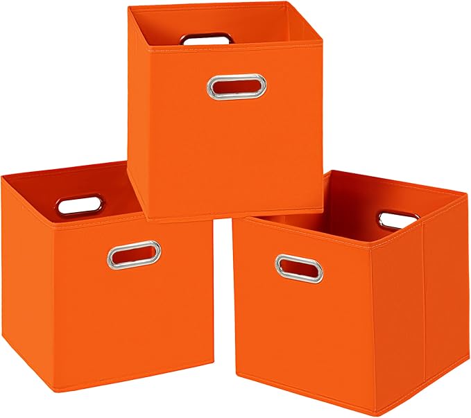 Fabric Cloth Storage Bins, Fabric Cube Bins Organizer by SEVENDOME