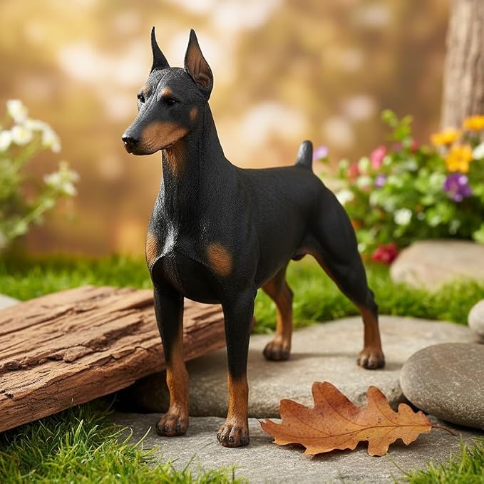 Comfy Hour 7" Doberman Dog Figurine, Realistic Lifelike Animal Statue, Standing - Image 4
