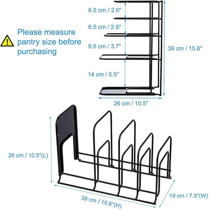 Toplife Heavy Duty Pan Organizer, 5 Tier Pot and Pan Organizer Rack - Image 2