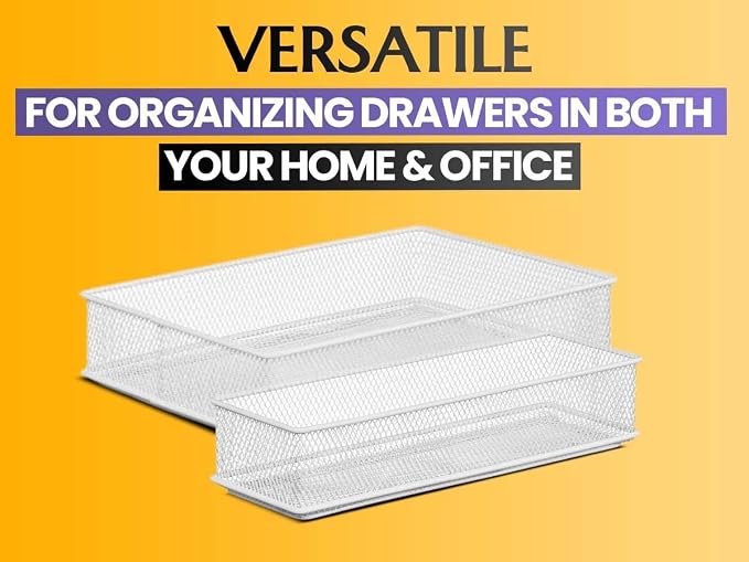 YBM HOME Silver Mesh Drawer Organizer and Storage - Image 5