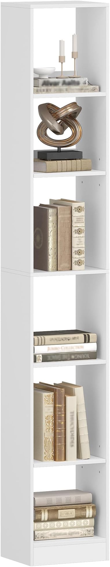 Hzuaneri Bookcase, Tall Narrow Bookshelf, Open Display Storage Shelf | Skinny - Image 8