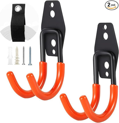 Heavy Duty Garage Storage Hooks, 2 Pack Utility Steel Garage Tool Organizer by Unknown