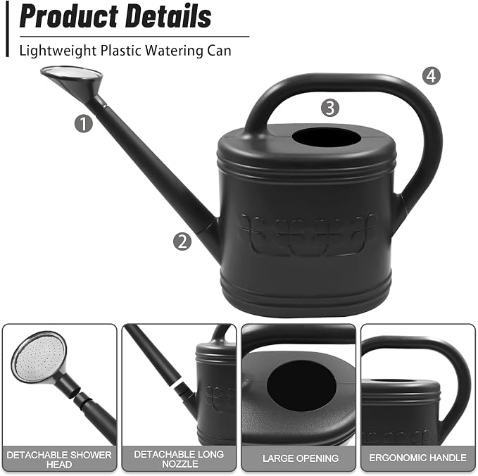 2 Gallon Watering Can, Outdoor Watering Can - Image 6